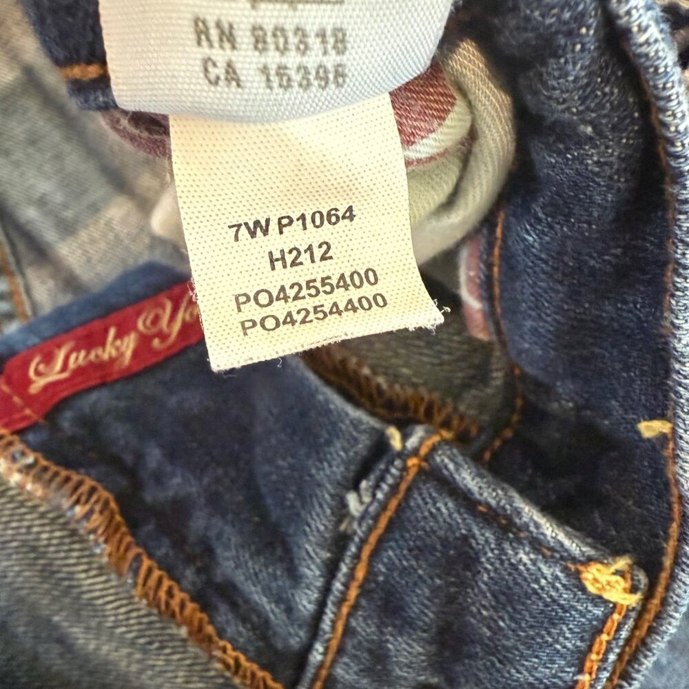 Lucky Brand Womens Blue Denim Jeans Size 12/31 Straight Leg Mid Rise Cotton Blen - Picture 6 of 9